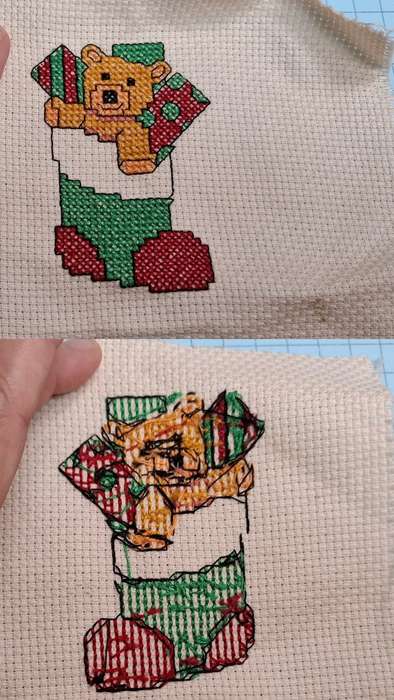 Cross Stitch -  Sock bear