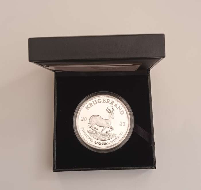 2023 2OZ SILVER PROOF KRUGERRAND COIN [COA] [BOX]