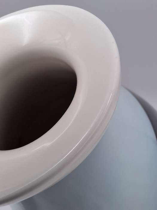 Tall Elegant Black & Light Blue Vase - glazed - Berlin KPM Vase - 40cm high