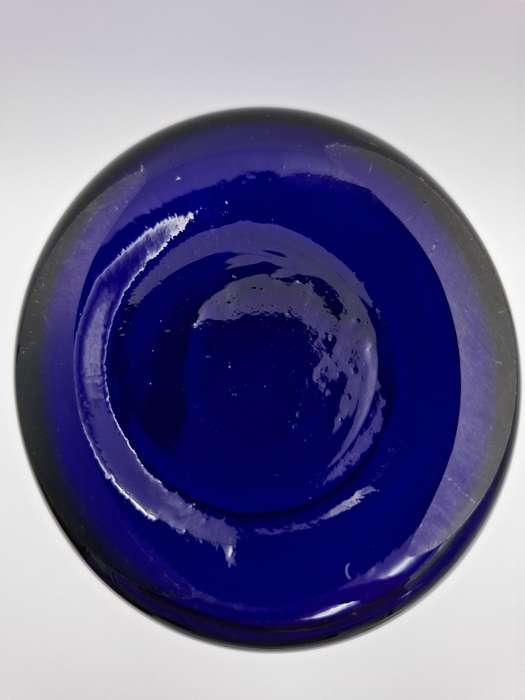 Cobalt Blue Glass Urn Vase - Vibrant Colour - 28cm H