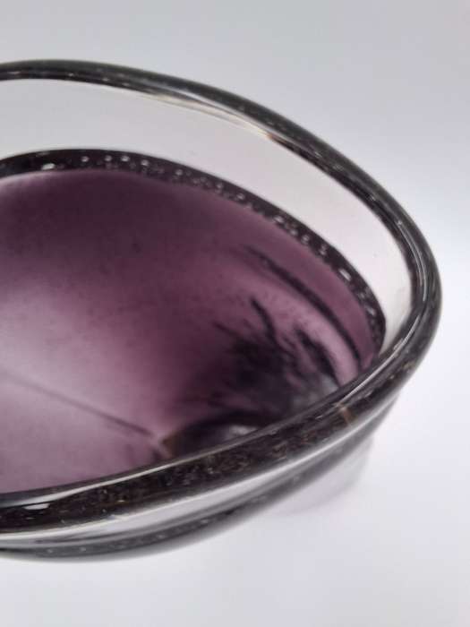 Exquisite Purple Handblown Glass Pillow Shape Vase - 30cm high