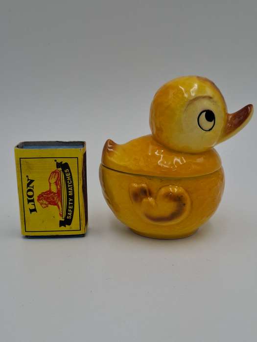 VERY RARE ! Vintage Yellow Goebel Duck Figurine Trinket Dish/Bowl - made in West Germany