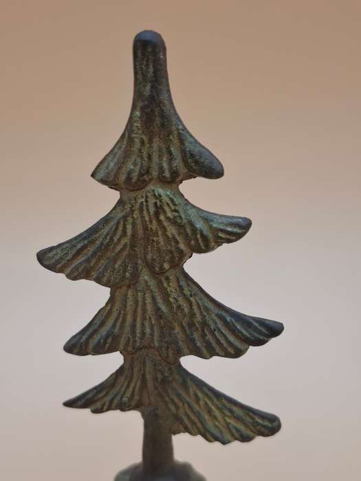 Vintage Brass Christmas Tree Bell - Handcrafted in Germany