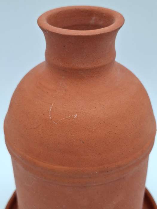 Terracotta Water Jug with Cup & Drip Tray - A Rustic match