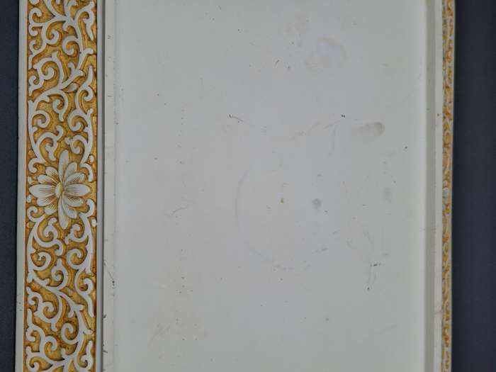 Vintage Ivory Cinnabar Carved Rectangular Tray - Unique & Rare