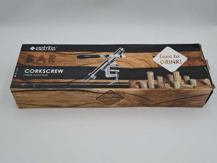 Table Mounted Rapid Corkscrew - Eetrite - 53cm L x 13cm W x 10cm H - original packaging