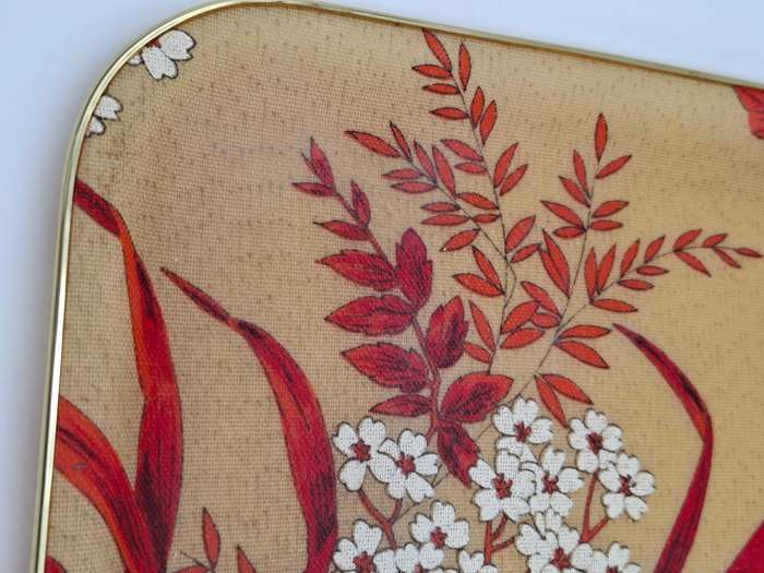Vintage Melamine Serving Trays - Floral & Botanical Design - Small 35.5 L and Large 41cm L