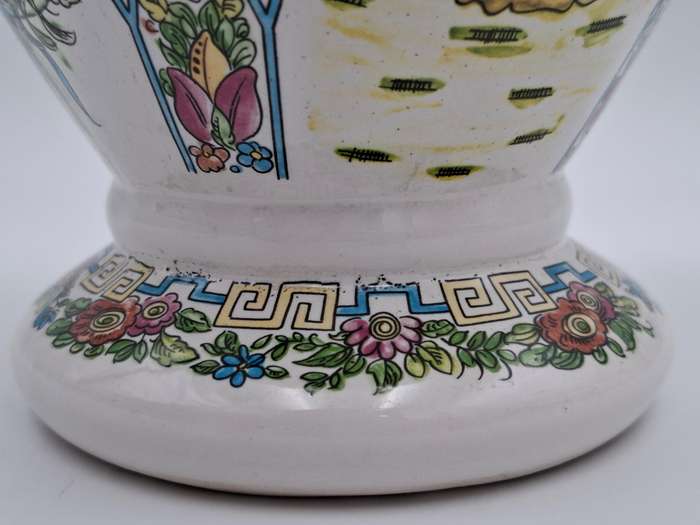 Vintage Chinese Porcelain Vase - Beautiful Botanical & Garden scenes with Summer/Spring Colours
