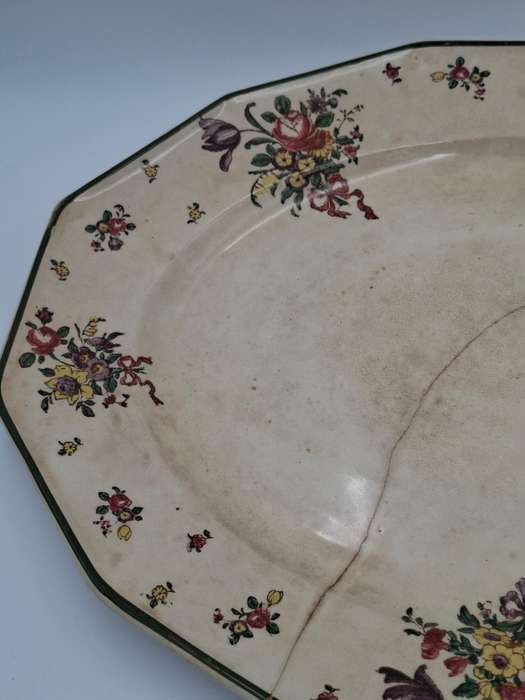 Antique Royal Doulton Platter - Large with Botanical edge design - 46cm L x 37.5cm W