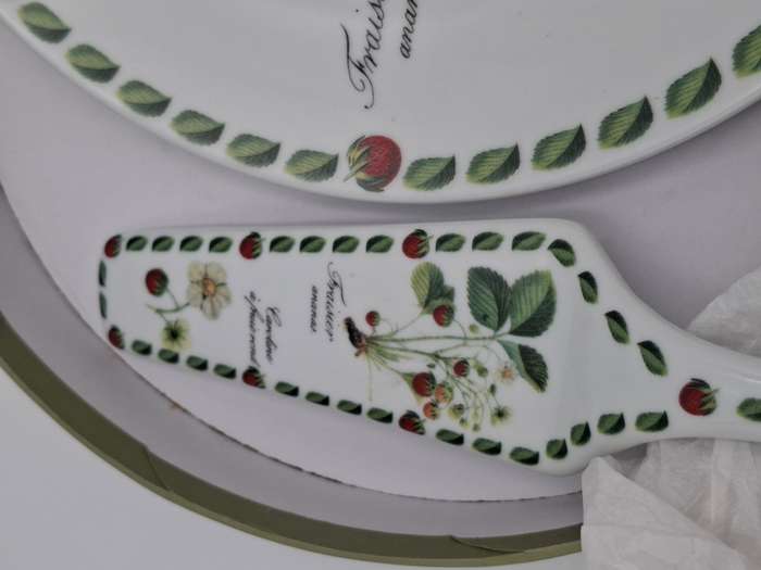 Porcelain Cake Plate and Server - Boxed Pierre Antoine Poiteau Collection - Botanist Range