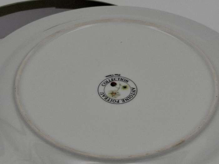 Porcelain Cake Plate and Server - Boxed Pierre Antoine Poiteau Collection - Botanist Range
