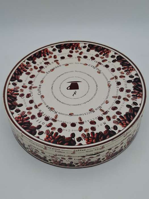 Espresso Coffee Set - 6 Cups & Saucers - Beautiful Coffee Bean Design - As new in Original Container
