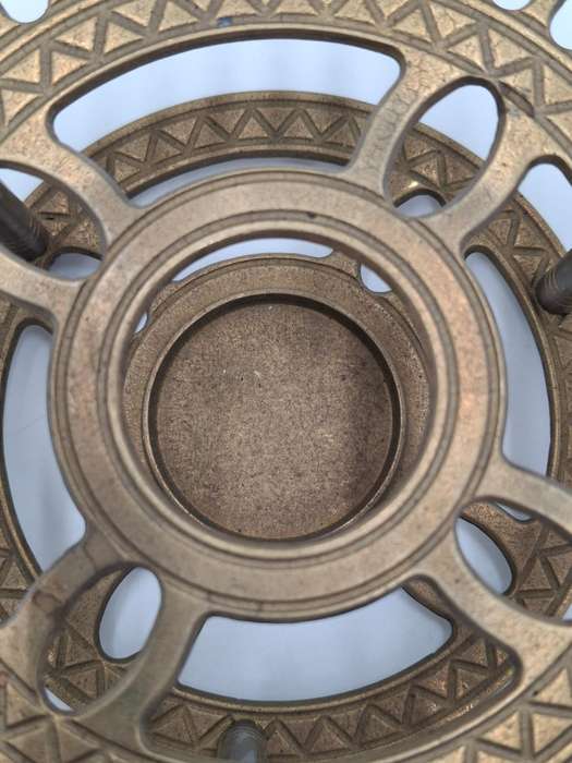 Vintage Brass Teapot Warmer Trivet - 16cm diameter