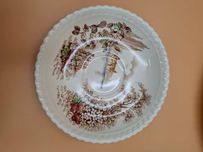 Vintage Collection of Johnson Brothers "Castle on the Lake" Dinnerware - Beautiful pink & brown hues