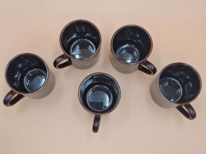 Vintage Retro Lustreware Espresso Cups & Saucers - 4 Pairs
