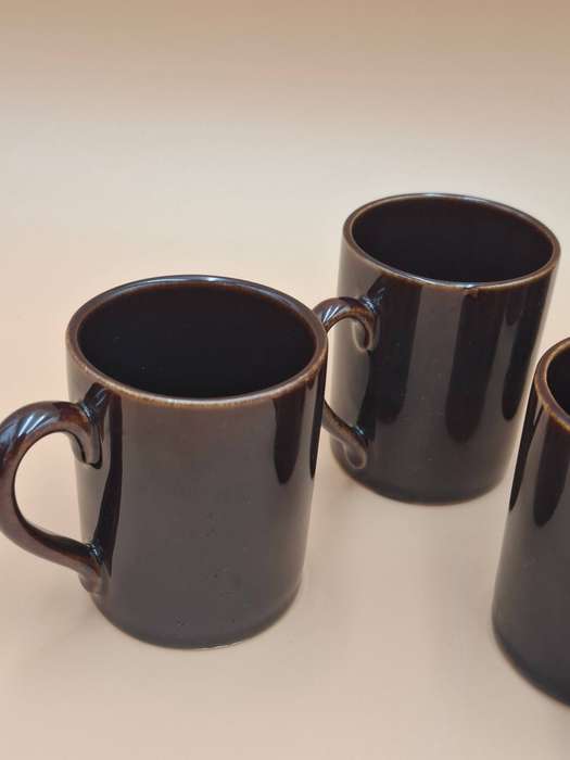 Vintage Retro Lustreware Espresso Cups & Saucers - 4 Pairs