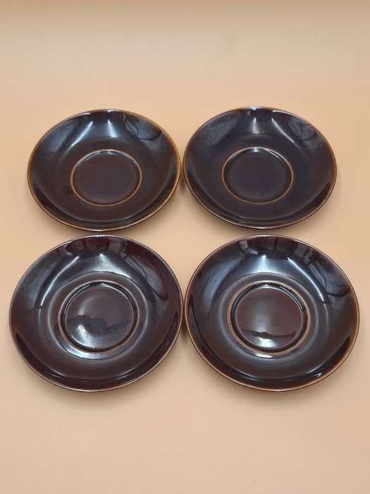 Vintage Retro Lustreware Espresso Cups & Saucers - 4 Pairs