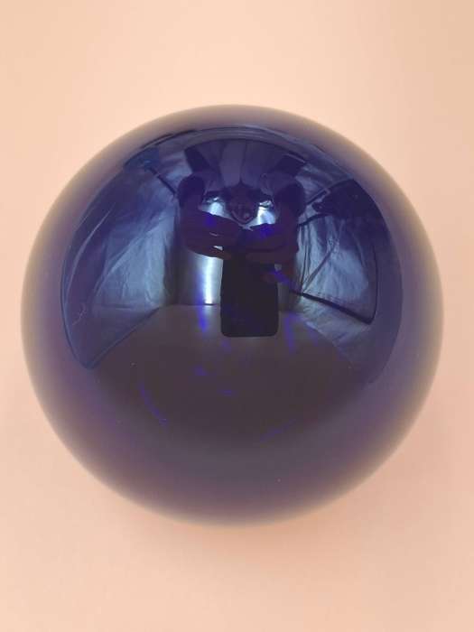 Bristol Blue Glass Round Paperweight