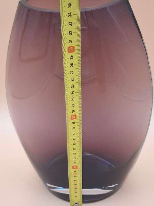 Handmade Purple Glass Pillow Vase  - Made in Poland - Beautiful Colour