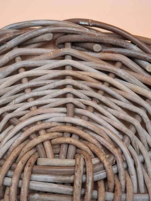 Vintage Hand Woven Rustic Rattan Placemats - 4 x 35cm diameter - Great condition