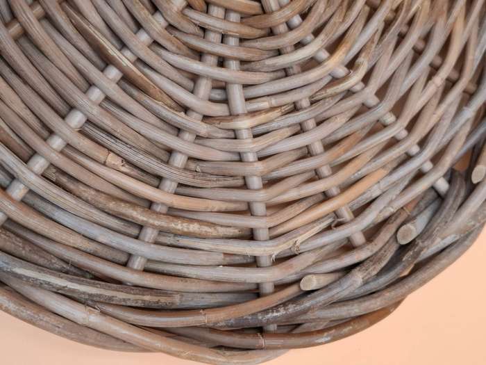 Vintage Hand Woven Rustic Rattan Placemats - 4 x 35cm diameter - Great condition