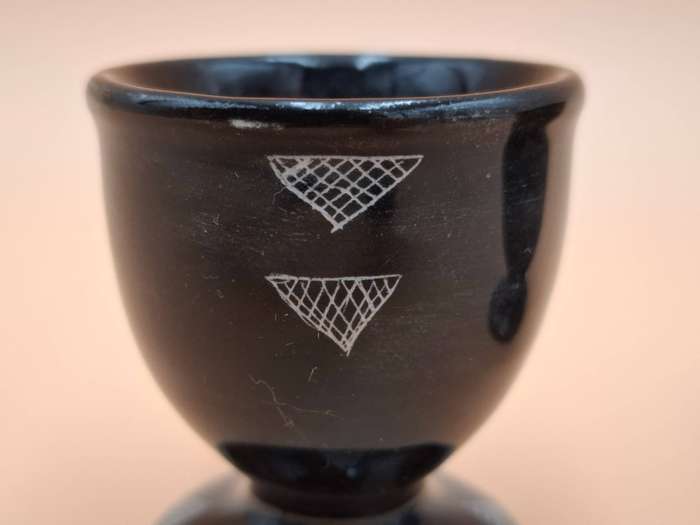 Vintage Pottery Egg Cups - Pair