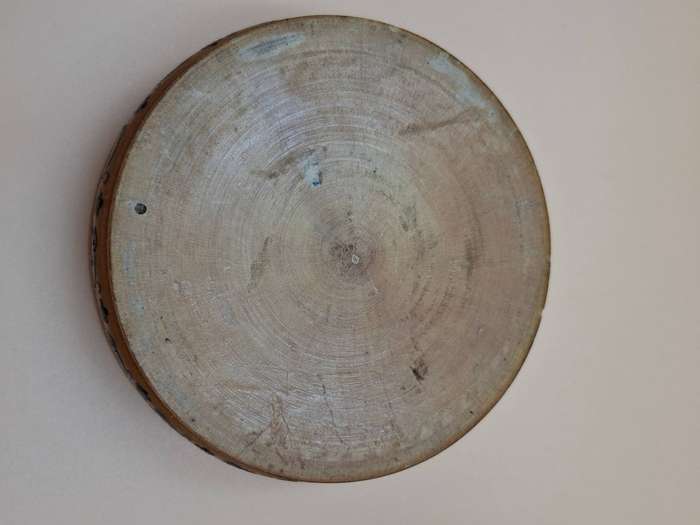 Vintage Wooden Engraved Mauchline Ware Storage Container - Made in Germany - For sewing supplies