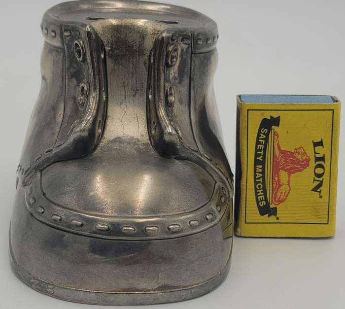 Vintage Silver Plated Baby Bootie Shoe Money Box - Great Condition
