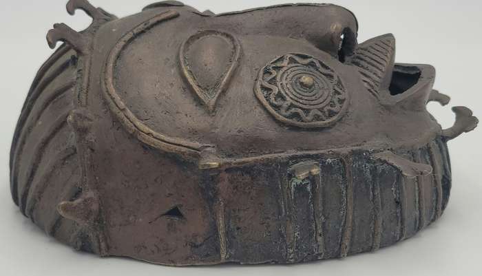 Antique African Bronze Mask - likely from West Africa - Rare Find