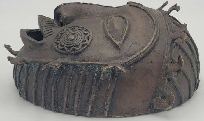 Antique African Bronze Mask - likely from West Africa - Rare Find