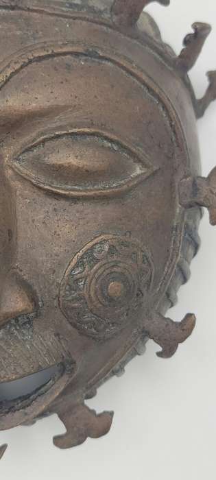 Antique African Bronze Mask - likely from West Africa - Rare Find