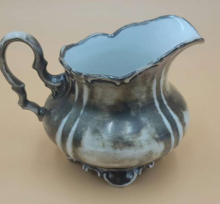 Vintage Volkstedt Beyer & Bock "Metallin" Finish Milk Jug
