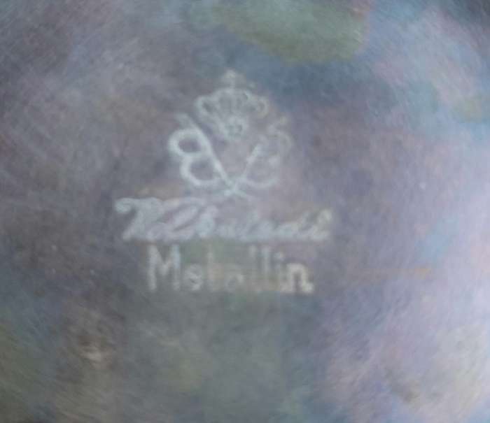 Vintage Volkstedt Beyer & Bock "Metallin" Finish Milk Jug