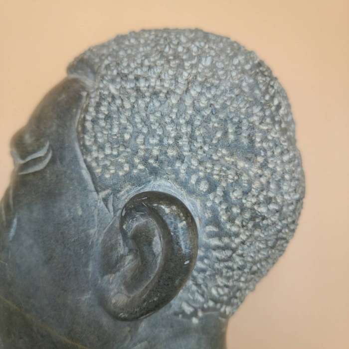 Hand Carved Soapstone Sculpture - Bust of African Man - Spectacular!
