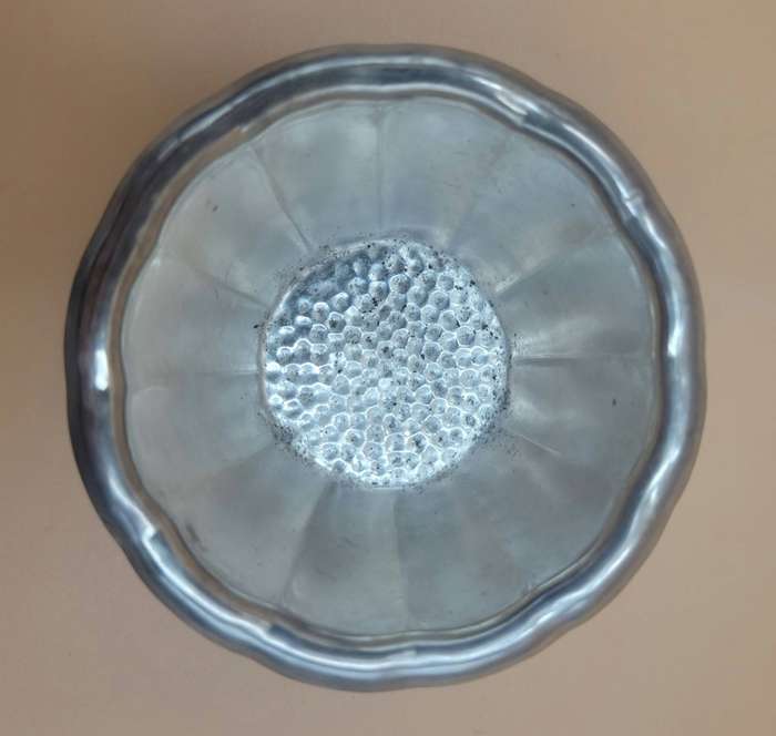Vintage Silver Plated Basket Weave Tea Strainer with A Silver Plated Drip tray