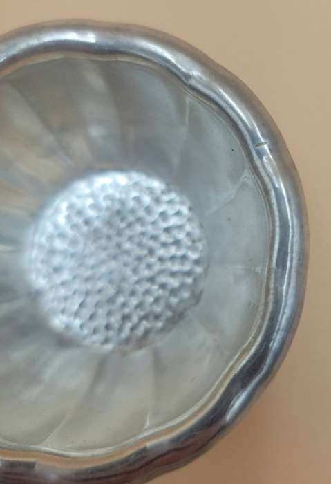 Vintage Silver Plated Basket Weave Tea Strainer with A Silver Plated Drip tray
