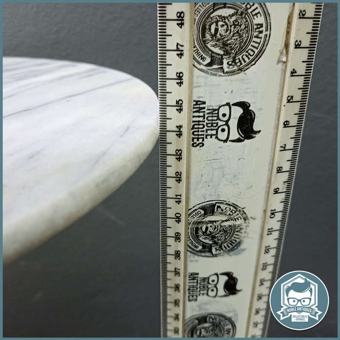 Vintage Onyx Marble and Decorative Brass Side Table