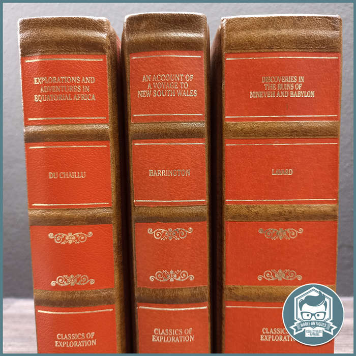 Leather Bound 19 Century Reprinted Exploration Classics