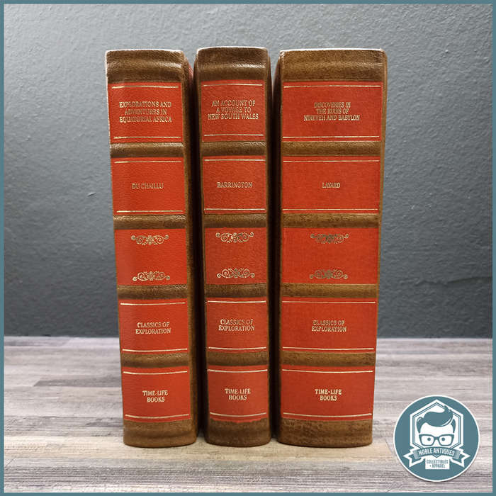 Leather Bound 19 Century Reprinted Exploration Classics