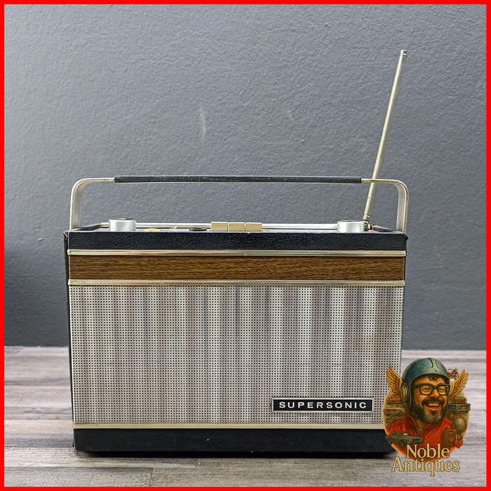 Vintage Supersonic brand portable radio, Not Tested