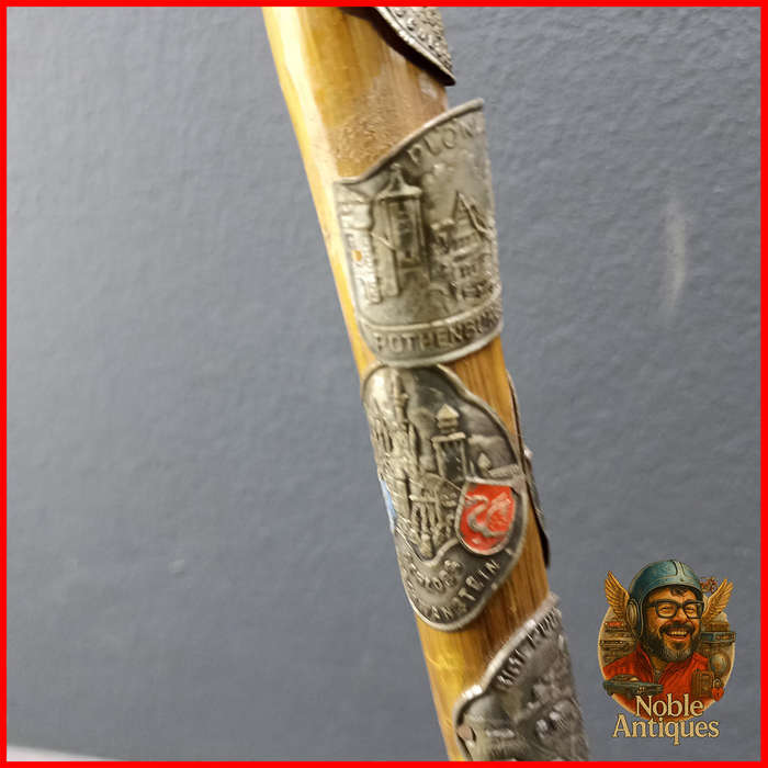 Vintage German Walking Stick or Memory stick, likely 19th or early 20th century (K1)
