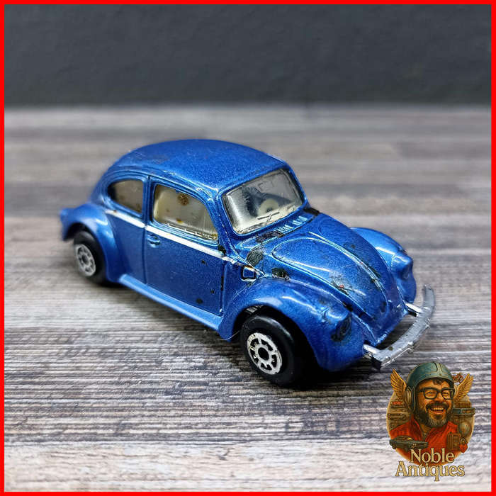 Vintage Volkswagen 1300 Beetle in metallic blue