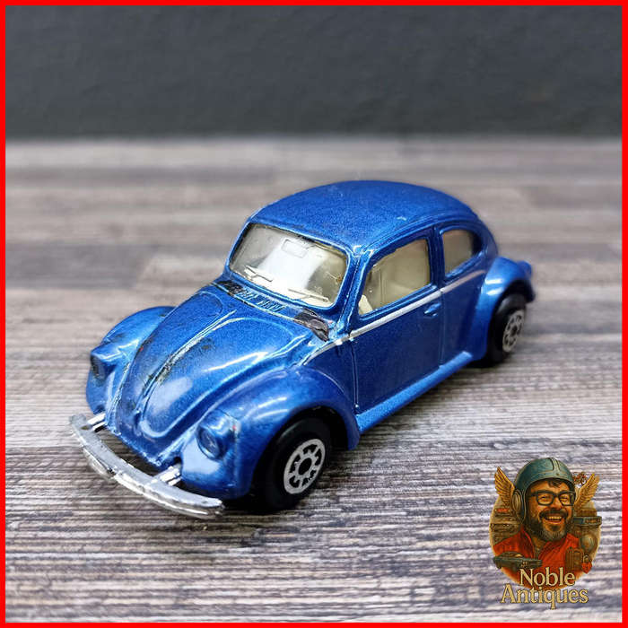 Vintage Volkswagen 1300 Beetle in metallic blue
