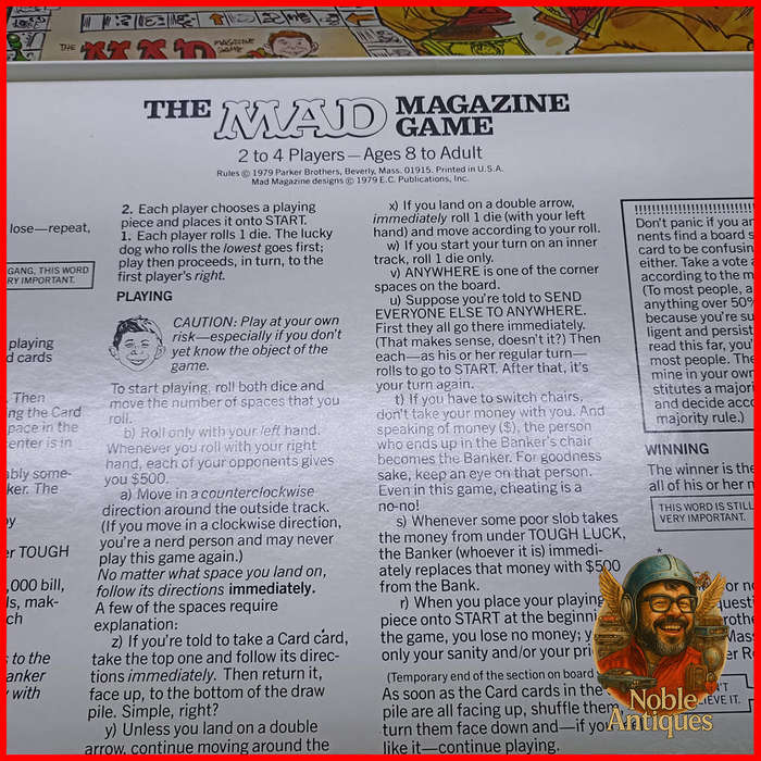 Vintage 1979 Parker Brothers The Mad Magazine Game