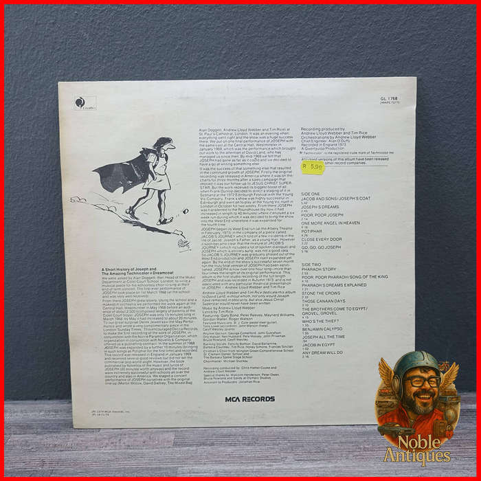 Joseph and the Amazing Technicolor Dreamcoat Andrew Lloyd Webber Vinyl Record