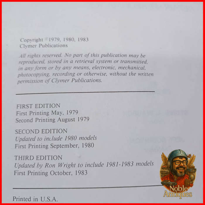 Clymer service, repair, and performance manual for Kawasaki KZ650 Fours motorcycles from 1977-1983