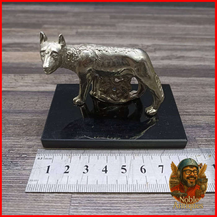 Wolf of Rome Romulus and Remus 1930s Paperweight