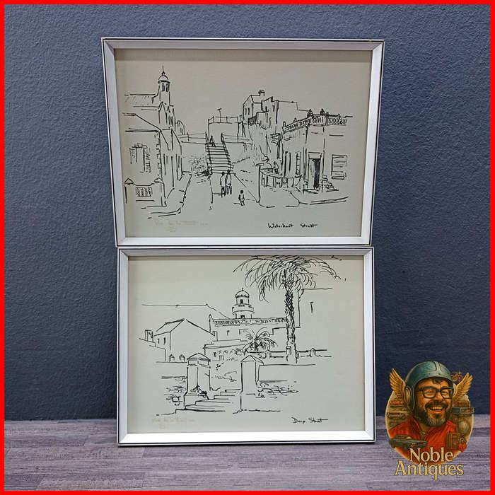 Framed Limited Edition Cape Town Street Scenes by Ros de la Hunt