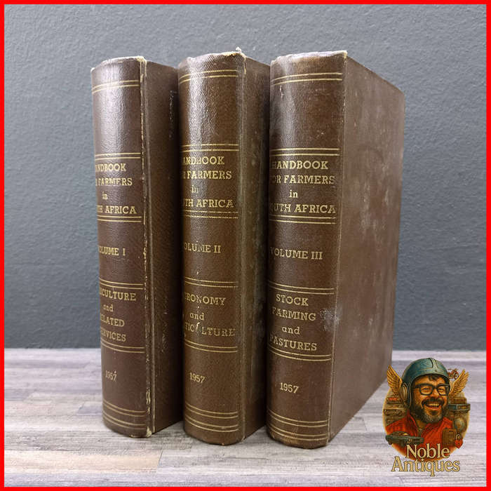 Rare three-volume set of the Handbook for Farmers in South Africa published in 1957