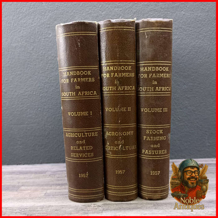 Rare three-volume set of the Handbook for Farmers in South Africa published in 1957